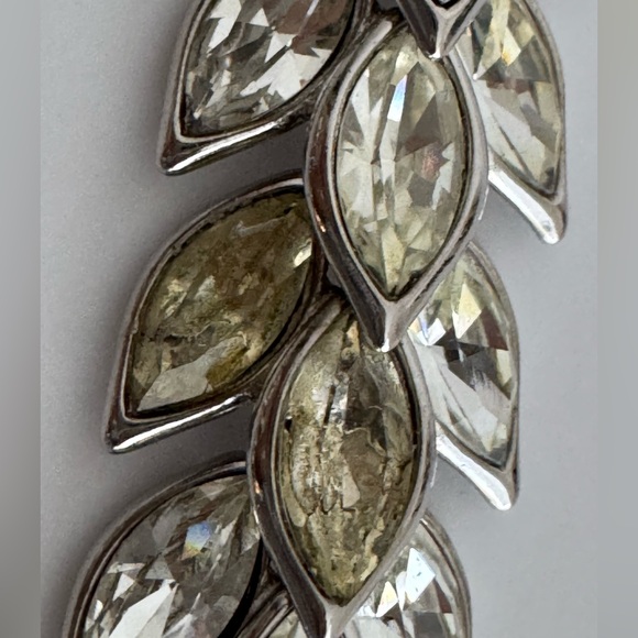 YSL *Limited Edition* Collectors Piece Rhinestone Silver Plated Necklace - Picture 5 of 10